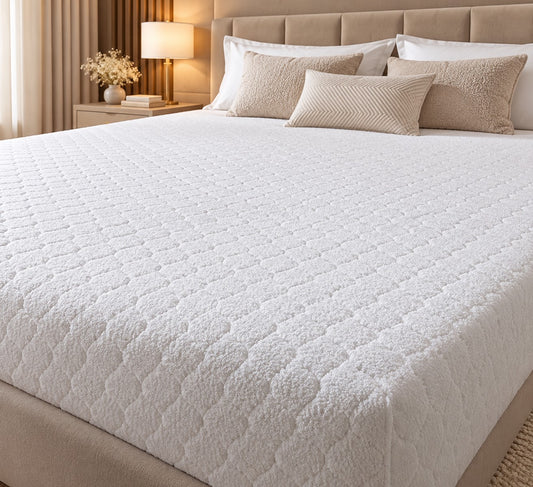 COPRIMATERASSO IN SPUGNA JACQUARD