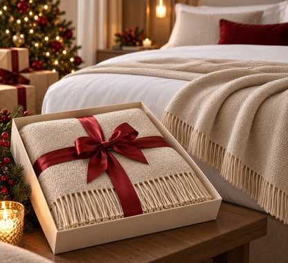 PLAID MISTO COTONE CREMA