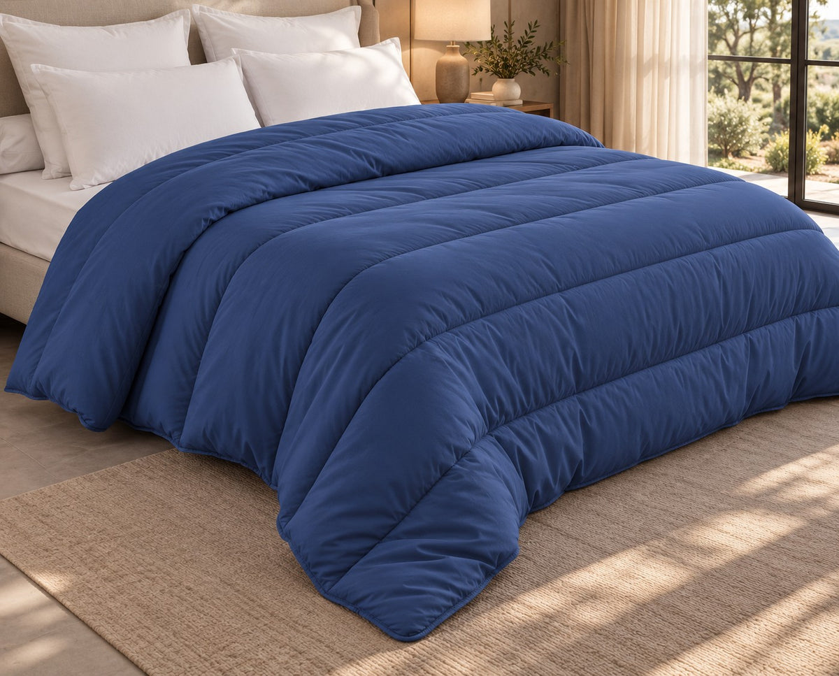 DAUNENDECKE 200 G BLAU, MADE IN ITALY